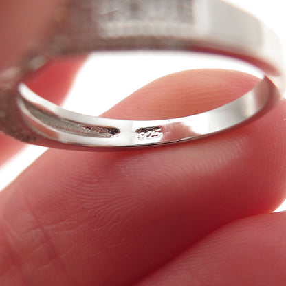 925 Sterling Silver Round-Cut C Z Engagement Ring Size 6.75