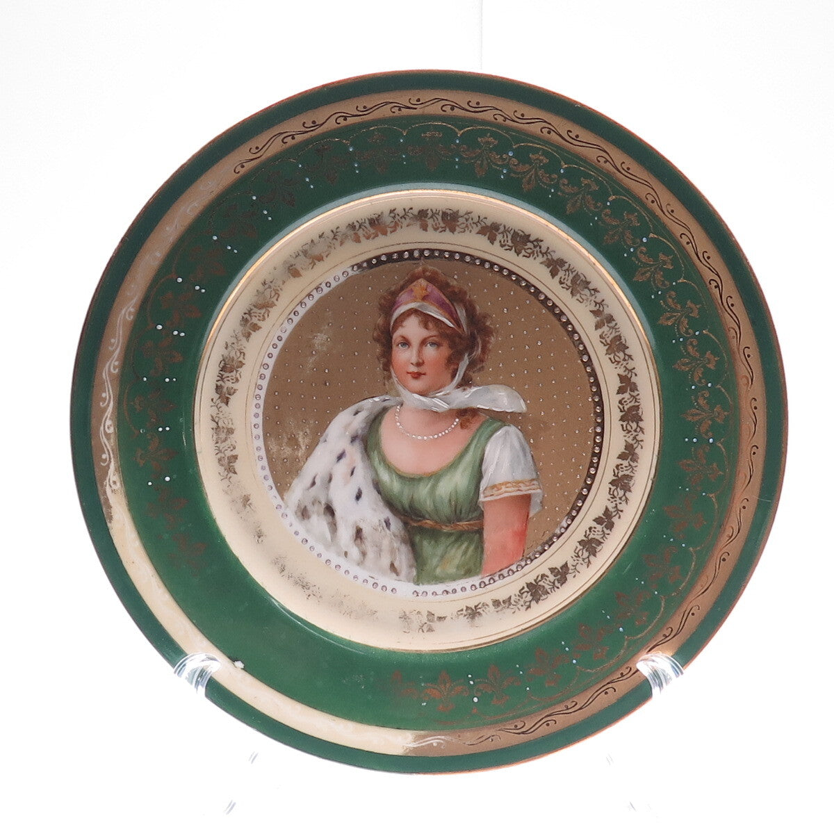ROYAL VIENNA Antique Louise of Mecklenburg-Strelitz Hand-Painted Porcelain Plate