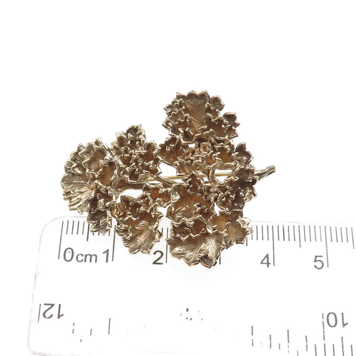 Eggert 925 Sterling Silver Gold Plated Vintage Denmark Flora Danica Pin Brooch