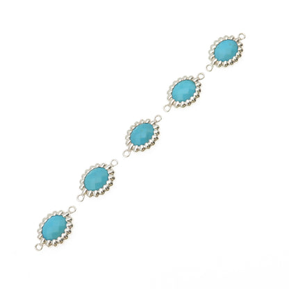 925 Sterling Real Sleeping Beauty Turquoise SET of 5 Bracelet / Necklace Parts