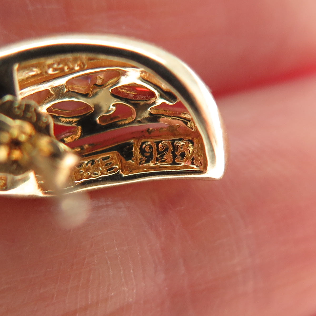 RSE ROBERT SEEMAN Sterling Gold Plated Real Diamond Accent & Multi-Gem Earrings