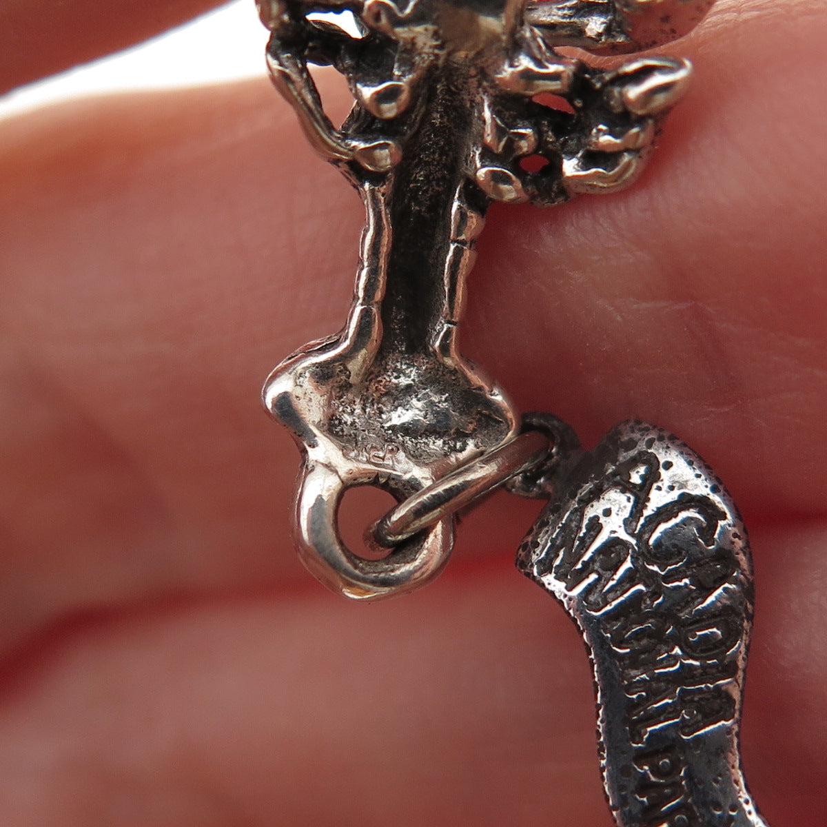 925 Sterling Silver Vintage Acadia National Park Lobster Oxidized Charm Pendant