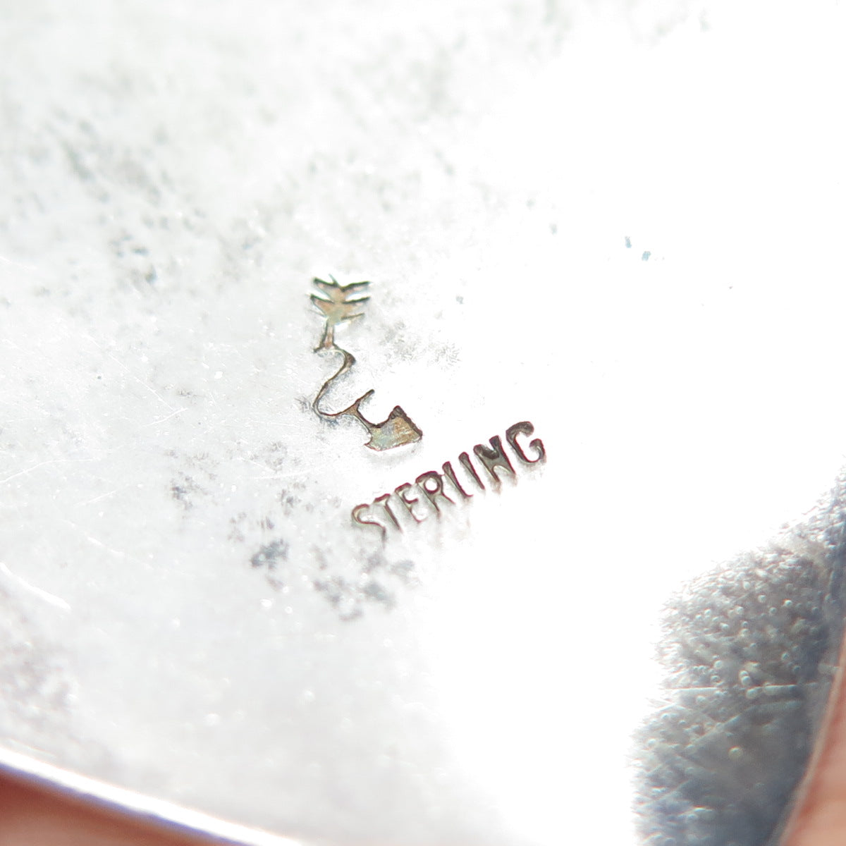 SAM LOVATO KEWA Old Pawn Sterling Silver Vintage Heart Oxidized Brooch / Pendant