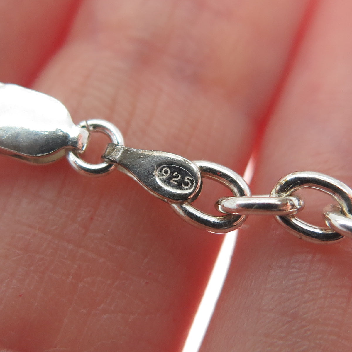 925 Sterling Silver Twisted Figaro Chain Necklace 18"