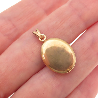 Gold Filled Vintage Floral Locket Charm Pendant