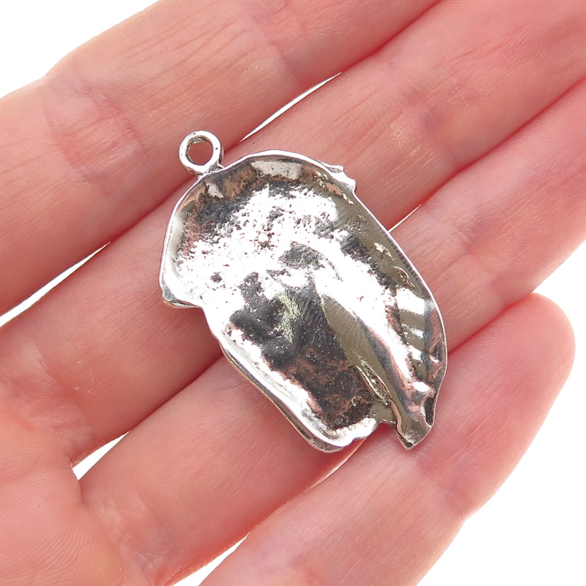 925 Sterling Silver Vintage Jesus Oxidized Charm Pendant