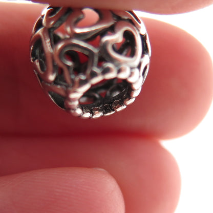 PANDORA 925 Sterling Silver Open Your Heart Slide Bead Charm