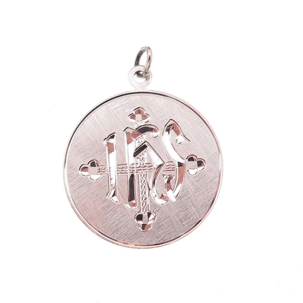 Griffith & Sons Sterling Silver Vintage Cross Religious Monogram Charm Pendant