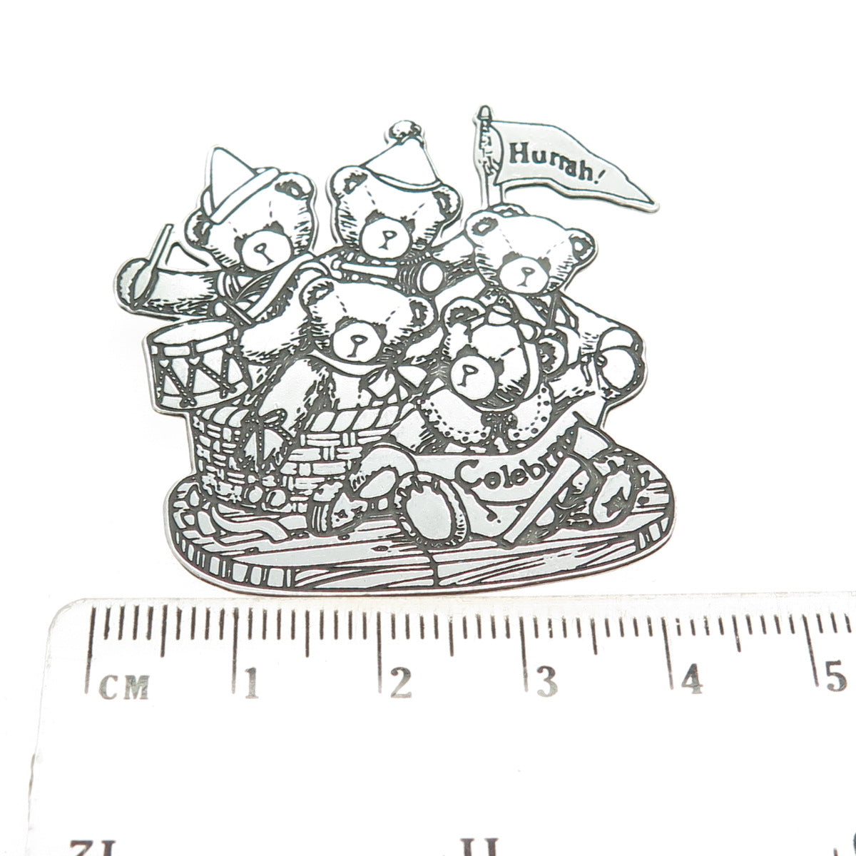 PRISCILLA HILLMAN 925 Sterling Silver Vintage 1997 Cherished Teddies Pin Brooch