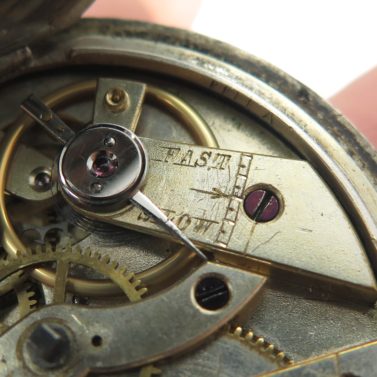 ANDRE MATHEY Antique Fine Silver Open-Face Pocket Watch #55839