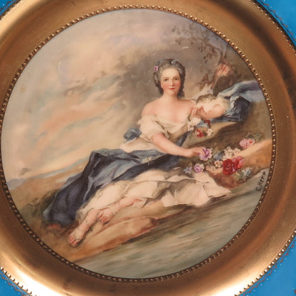 C. HERR & ROYAL VIENNA Antique Ceres Scene Hand Painted Porcelain Cabinet Plate