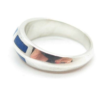CLYDE DUNEIER CID 925 Sterling Silver Vintage Real Lapis Lazuli Ring Size 9