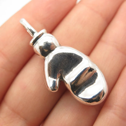 925 Sterling Silver Vintage Mitten Pendant