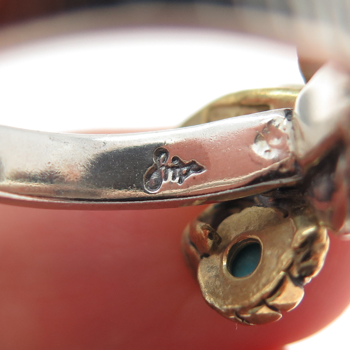 CAROLYN POLLACK FRITZ Sterling Vintage Real Multi-Gem Hummingbird Ring Size 6.25