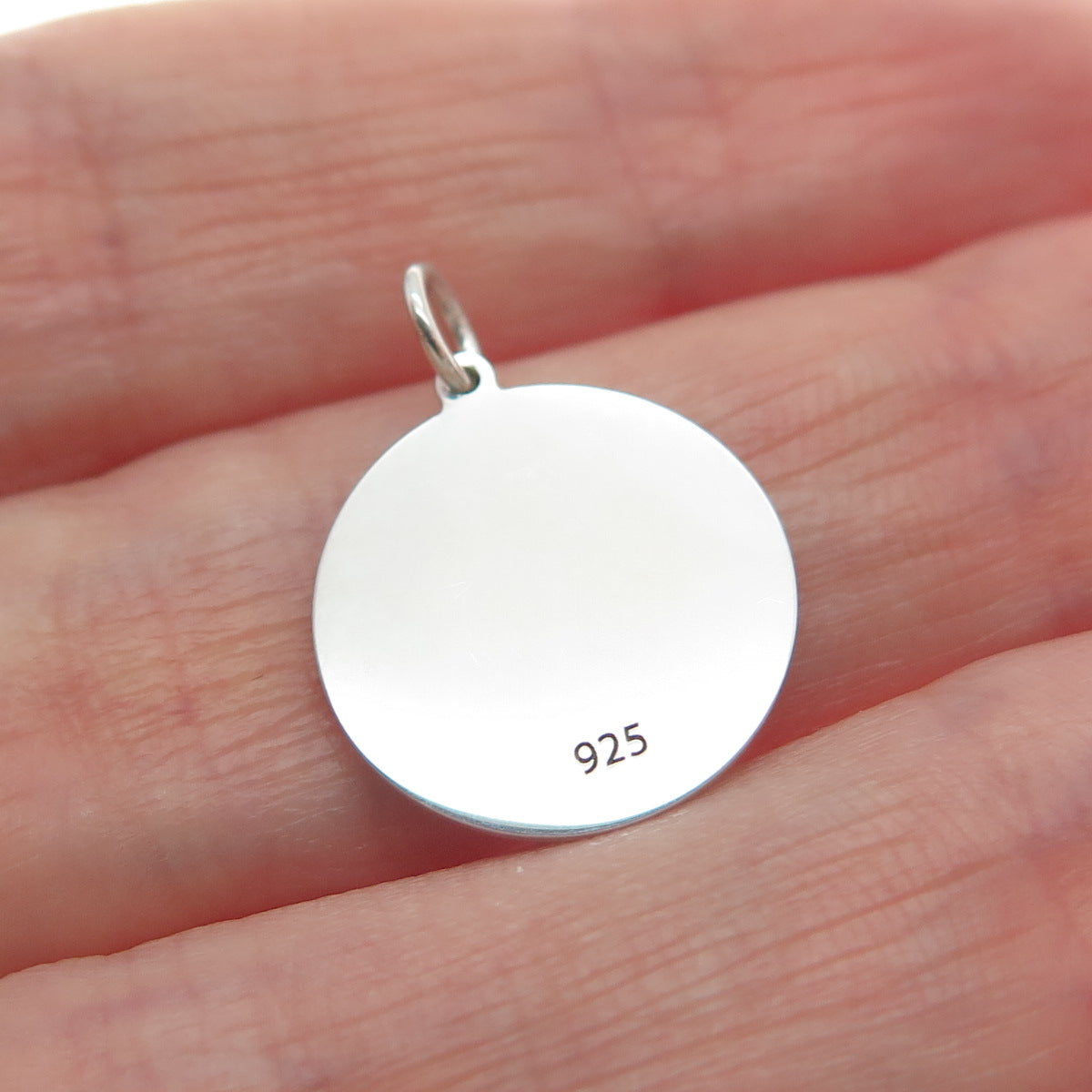925 Sterling Silver Blue Enamel Mom & Child Cat Minimalist Charm Pendant