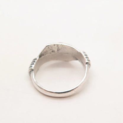 925 Sterling Silver Vintage Overlap Ring Size 7.5
