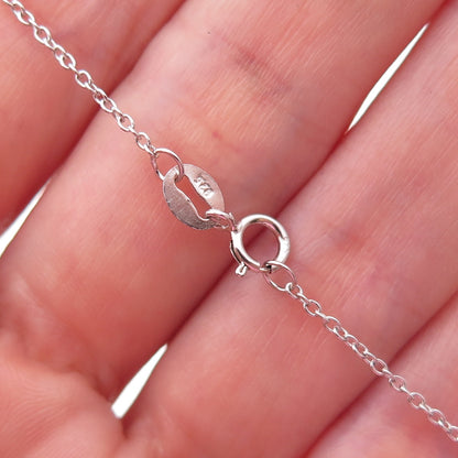 Alwand Vahan 925 Sterling Real Diamond & Lab-Created Sapphire Chain Necklace 18"