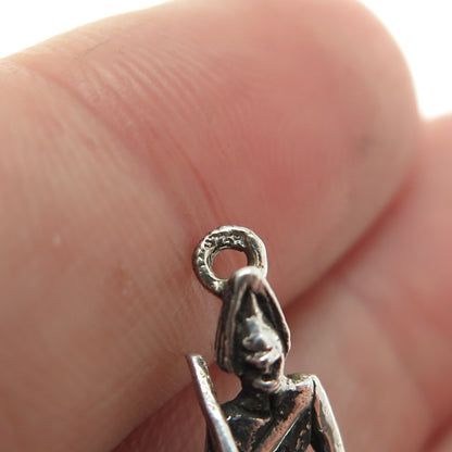 925 Sterling Silver Antique Art Deco Royal Guard 3D Pendant