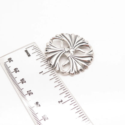925 Sterling Silver Vintage Hamilton & Hamilton Lily Floral Pin Brooch