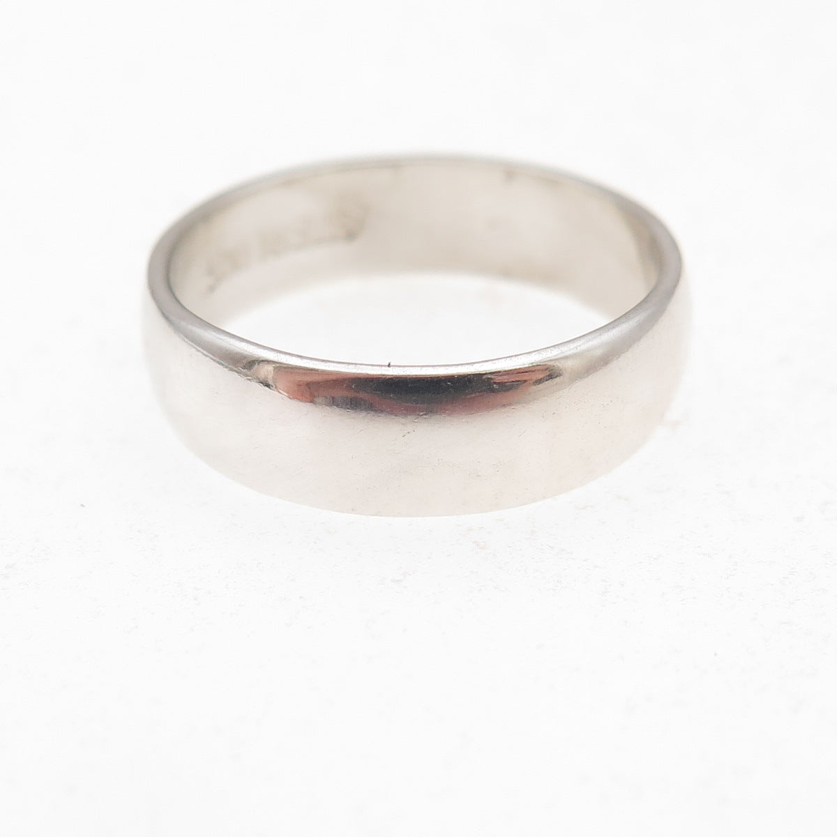 925 Sterling Silver Vintage Classic Wedding Band Ring Size 7.25