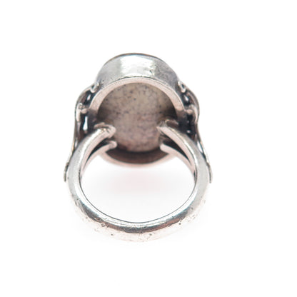 CARMEN BECKMANN 925 Sterling Silver Vintage Mexico Real Opal Ring Size 6.5