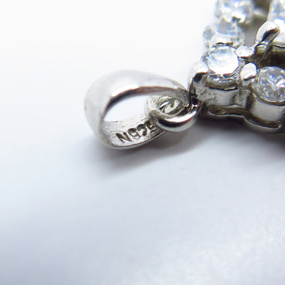 925 Sterling Silver C Z Rhombus Charm Pendant