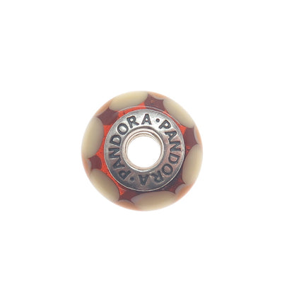 PANDORA 925 Sterling Silver Murano Glass Petal Bead Charm
