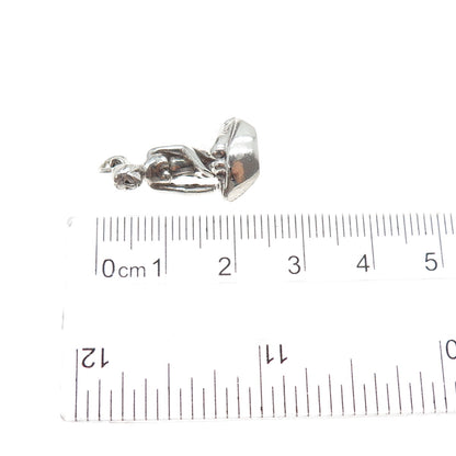 BERNARD HERTZ Sterling Silver Vintage Denmark Mermaid Mini 3D Charm Pendant