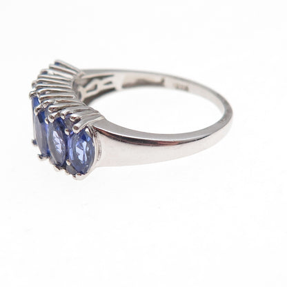 Chuck Clemency 925 Sterling Silver Real Multi-Cut Tanzanite Ring Size 8.25