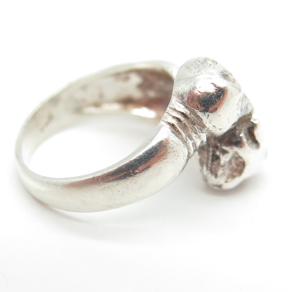 925 Sterling Silver Vintage Kitty Cat Bypass Ring Size 6