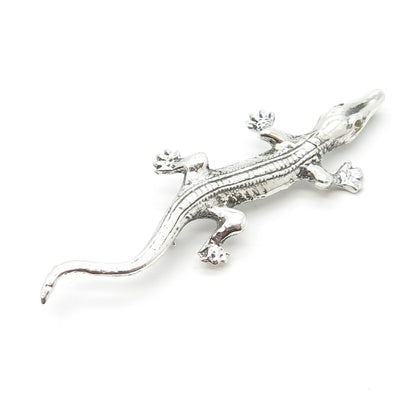 925 Sterling Silver Vintage Lizard Pin Brooch