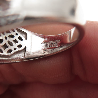 925 Sterling Silver Round-Cut C Z Sparkle Ring Size 9.25