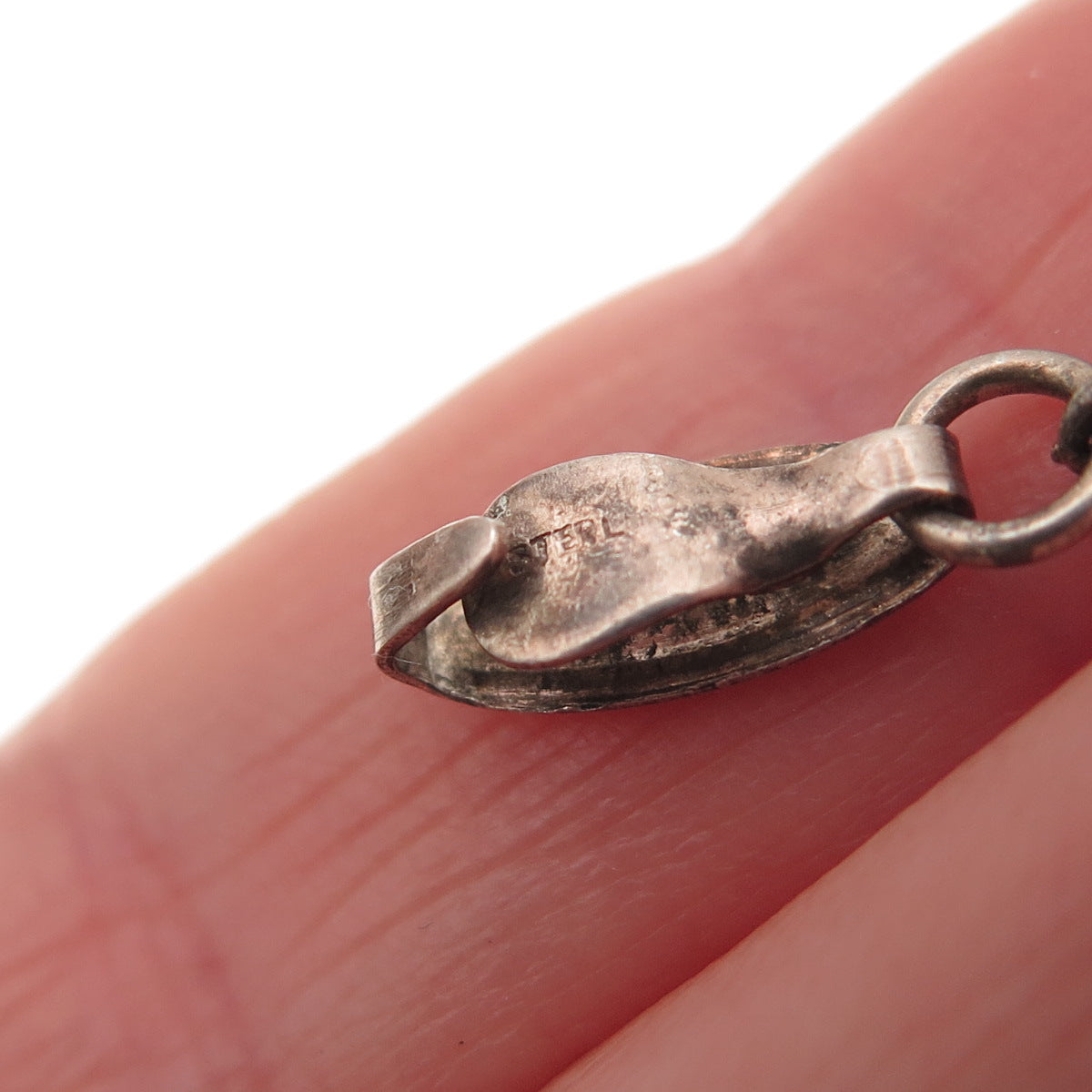 925 Sterling Silver Gold Plated Antique Art Deco Rhinestone Dagger Chain Fob
