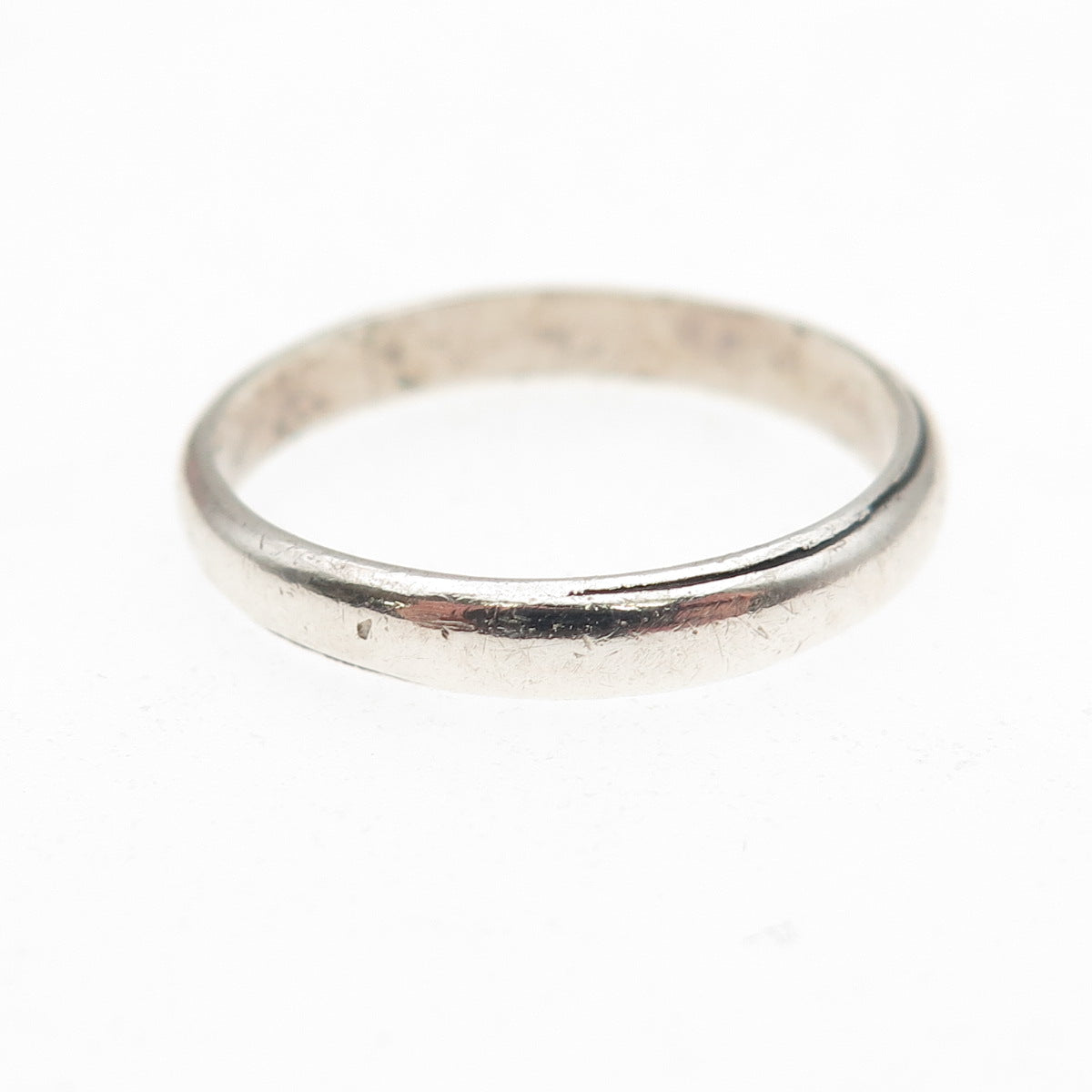 925 Sterling Antique Art Deco Engraved Classic Wedding Band Ring Size 6.75