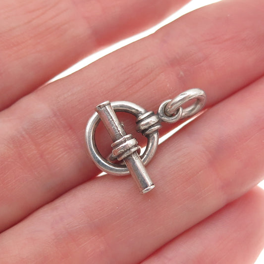 925 Sterling Silver Vintage Bracelet / Necklace Toggle Lock Clasp
