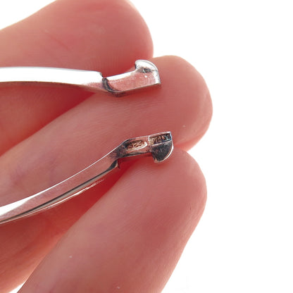 925 Sterling Silver Vintage Italy Oval Tag Key Chain Fob Holder