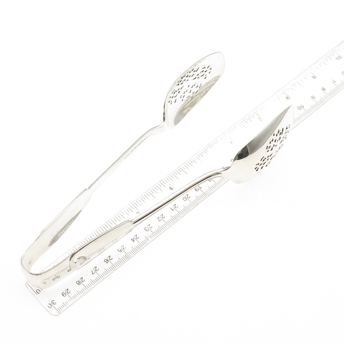 Tiffany & Co. 925 Sterling Silver Antique 1871 Palm Large Ice Serving Tongs