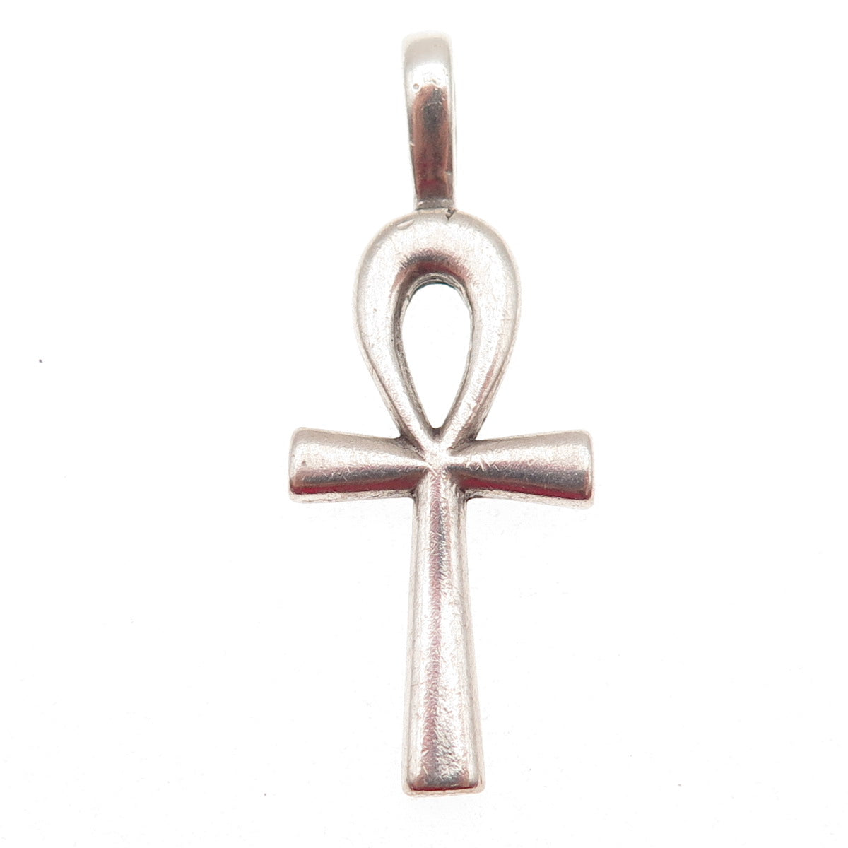 SUNWEST 925 Sterling Silver Vintage Egyptian Ankh Oxidized Charm Pendant