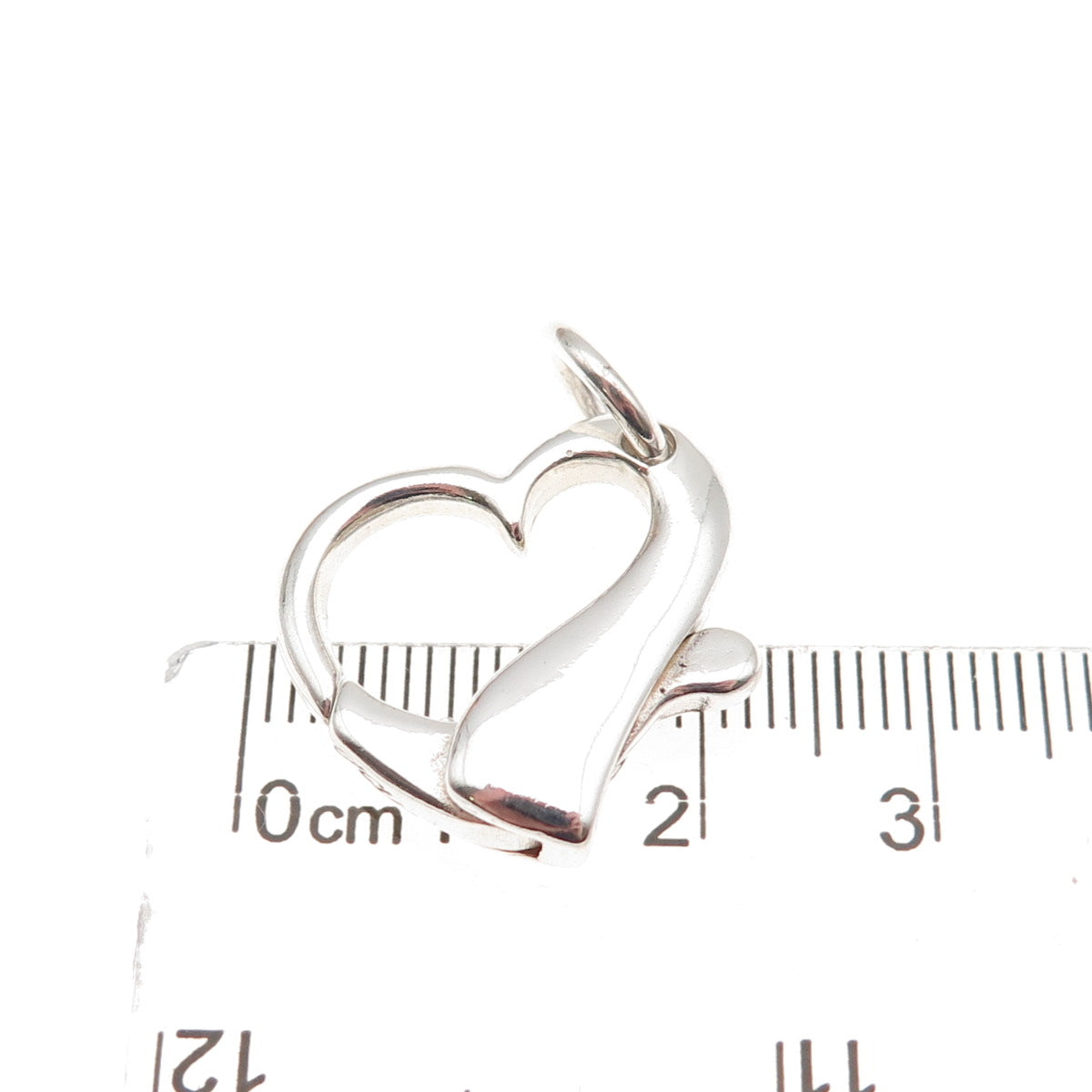 925 Sterling Silver Vintage Bracelet / Necklace Heart Lobster Lock Clasp