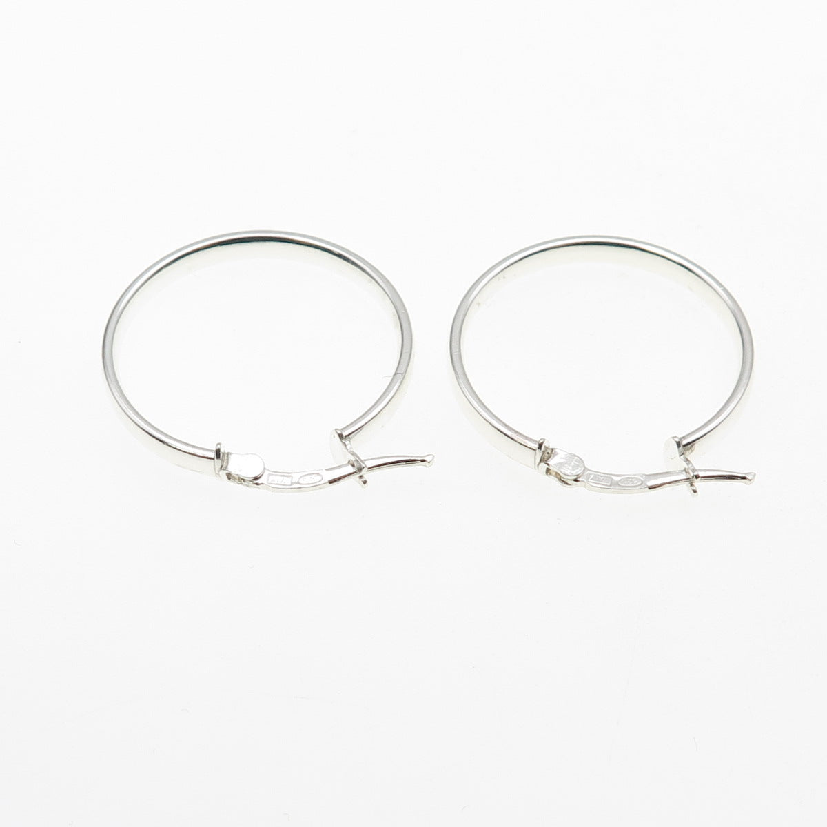 925 Sterling Silver Italy Hoop Earrings