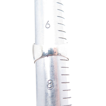 925 Sterling Silver Vintage Real Lapis Lazuli Modernist Ring Size 7