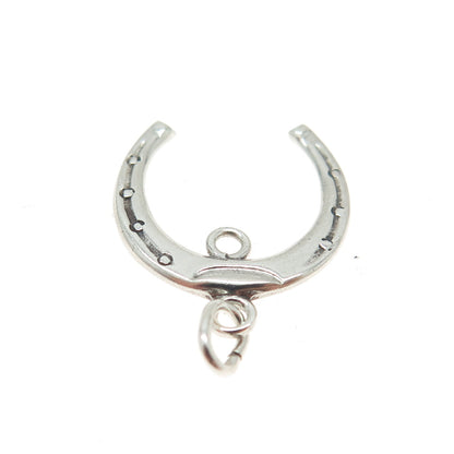 925 Sterling Silver Antique Art Deco Horseshoe For Good Luck Charm Pendant