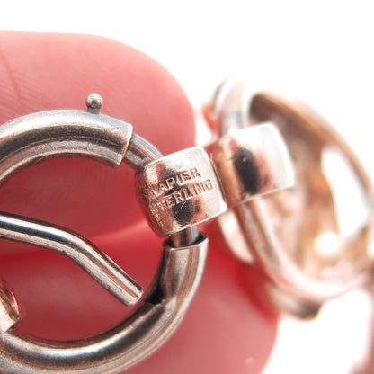 NAPIER 925 Sterling Silver Rose Gold Plated Antique Flower Blossom Bracelet 6"