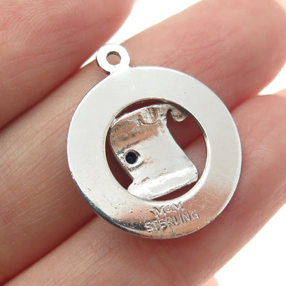 MARC MERCY 925 Sterling Silver Vintage Glass "Graduation Day" Diploma Pendant
