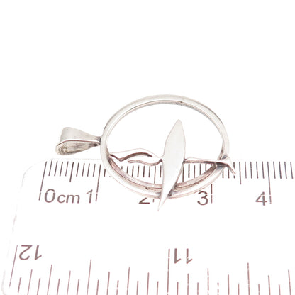 925 Sterling Silver Vintage Lamp of Knowledge Charm Pendant