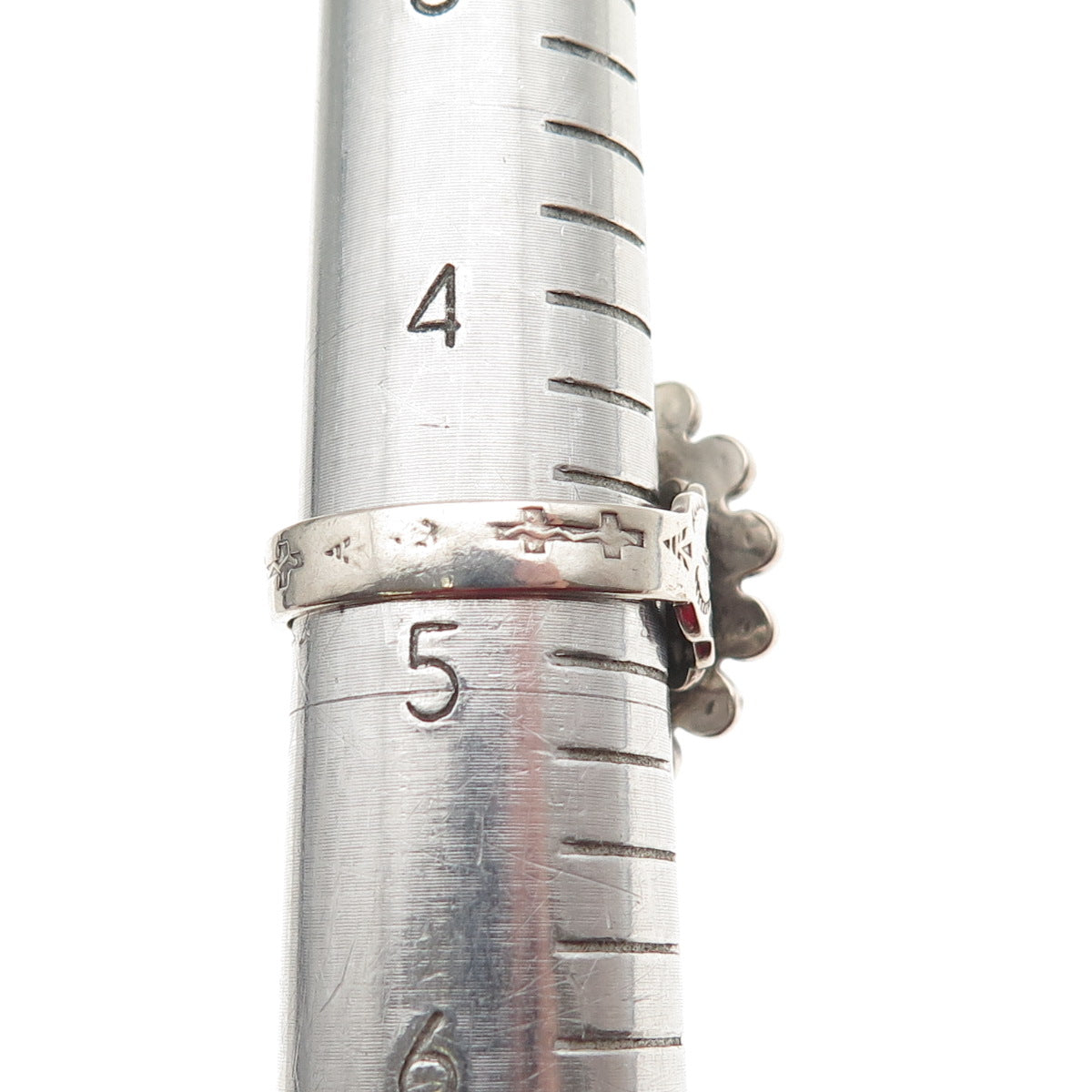 Old Pawn Sterling Silver Vintage Southwestern Dragon Breath Opal Ring Size 4.75