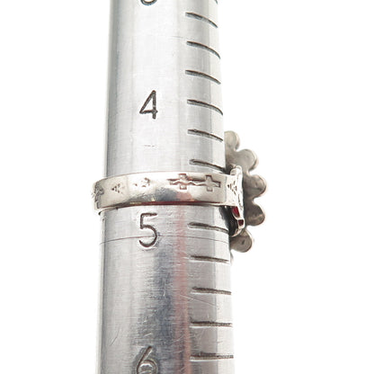 Old Pawn Sterling Silver Vintage Southwestern Dragon Breath Opal Ring Size 4.75