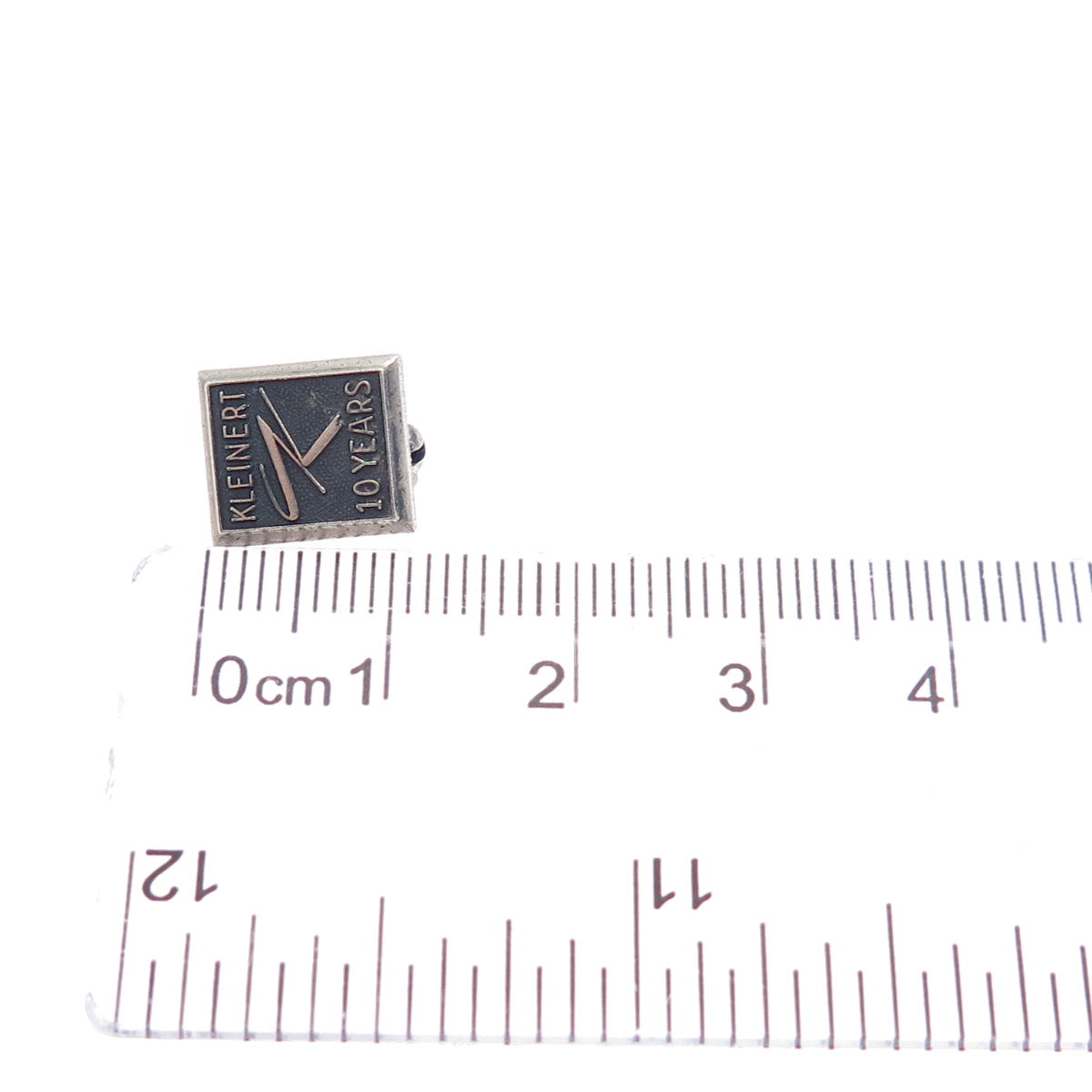 MAC NY 925 Sterling Silver Vintage Kleinert 10 Years Oxidized Mini Pin Brooch