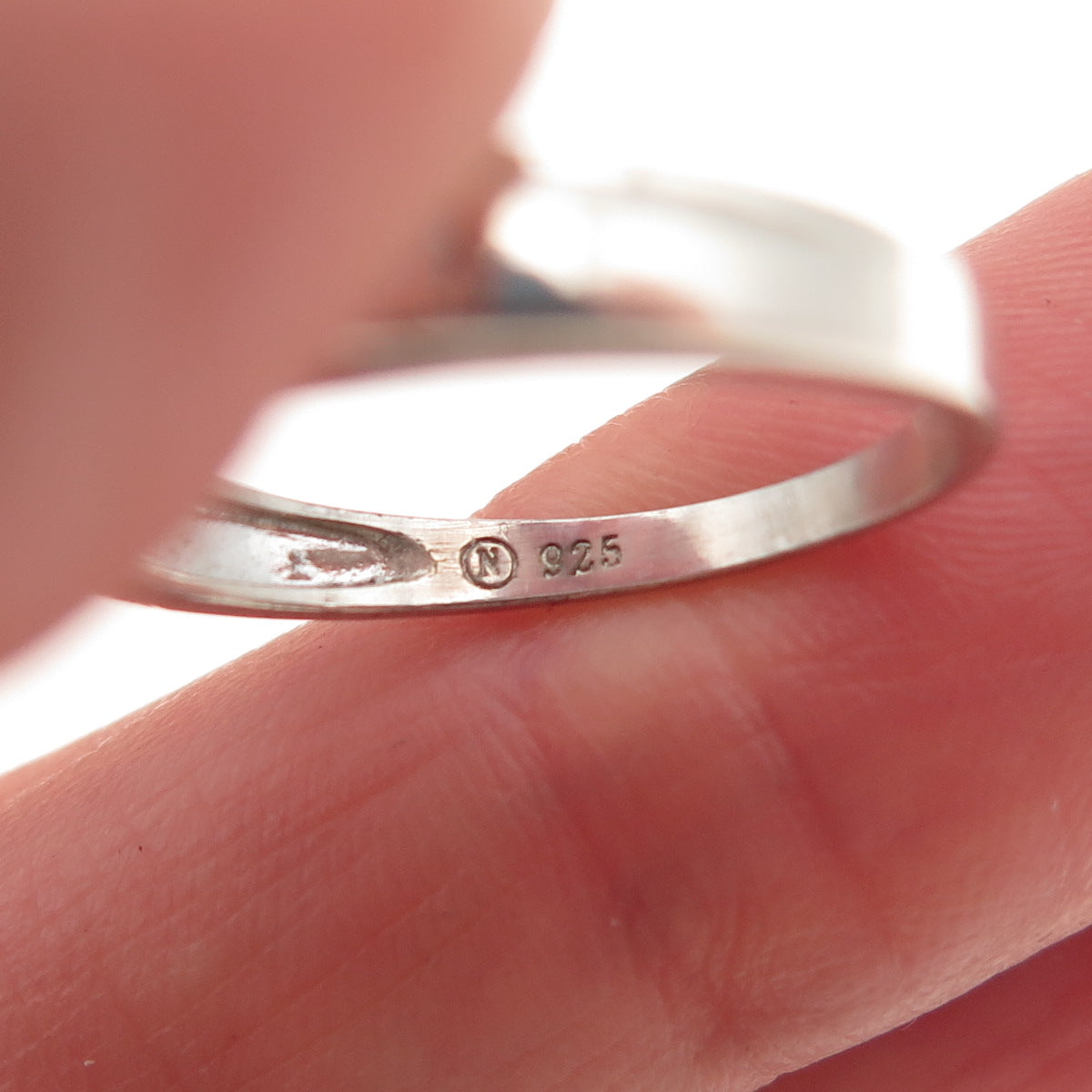 925 Sterling Silver Round-Cut C Z Half Eternity Band Ring Size 7.25