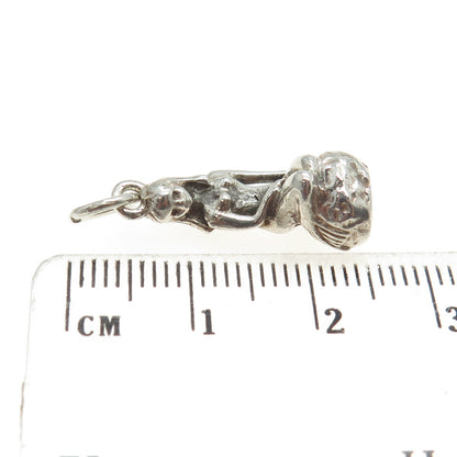 HERMANN SIERSBOL 925S Sterling Silver Vintage Denmark Mermaid Charm Pendant